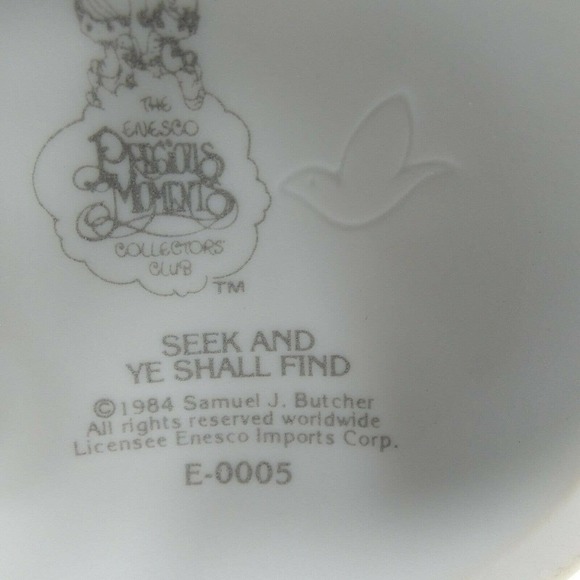 SEEK AND YE SHALL FIND Precious Moments Figurine E-0005 1984 Membership PBHV0 - Picture 11 of 12